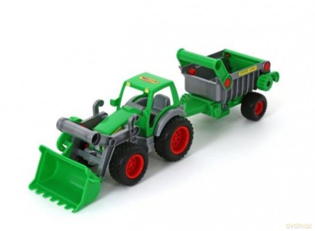 Wader-Polesie 8718 Farmer-technik traktor ładowarka z naczepą w siatce