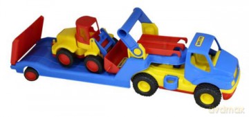 Wader-Polesie 8879 ConsTruck, ciężarówka + Basics, ładowarka w siatce