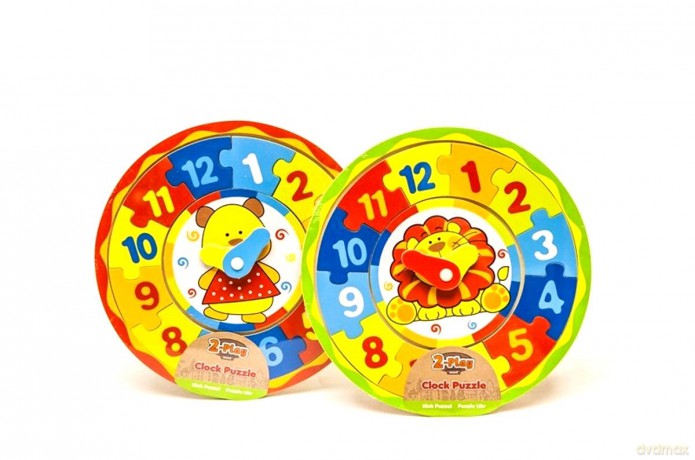 Zegar puzzle drewniane 25x25x0.8cm [PUZZLE]