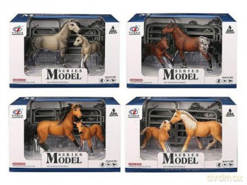 Zestaw dwóch figurek Koni klaczi źrebię 481404 [FIGURKA]