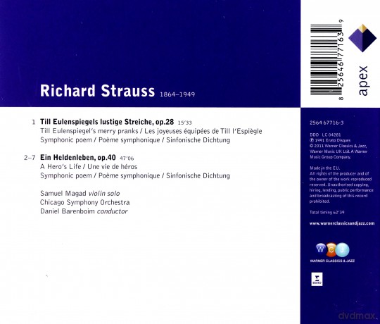 Barenboim / Cso / Magad: Strauss: Till Eulenspiegels Lustig [CD]