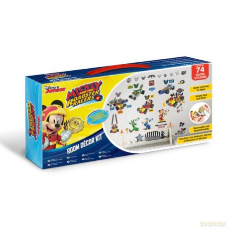 Zestaw naklejek do dekoracji pokoju Disney Myszka Miki Roadster Racer 45613 34x46 cm