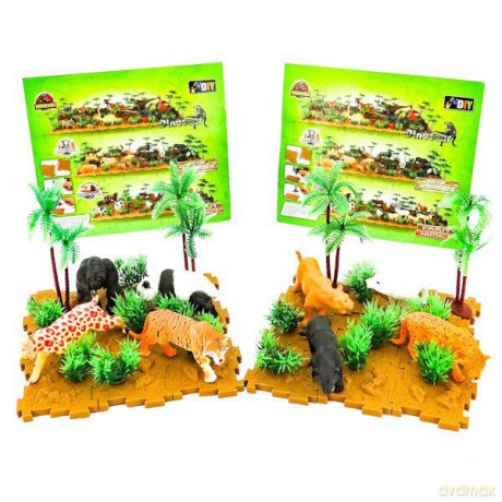 Zwierzęta 4 zestaw w worku 22x19x3 cm ZRJFL-2564C [FIGURKA]