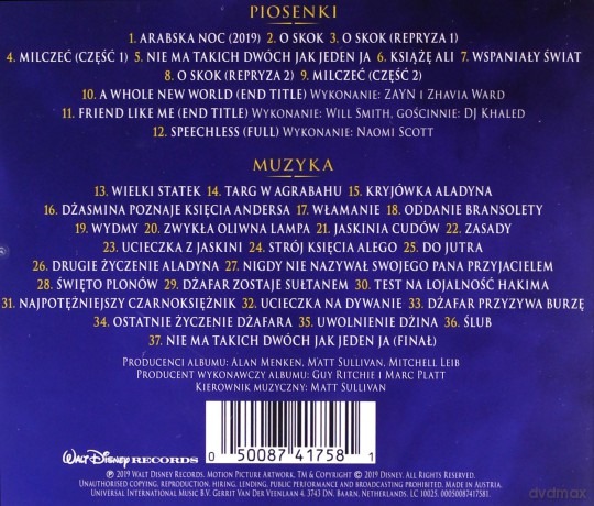 Aladyn soundtrack (PL) [CD]