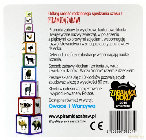 Piramida zabaw - zwierzęta 