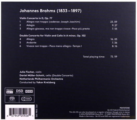Julia Fischer: Brahms/Violin Concerto Double Concerto [CD]