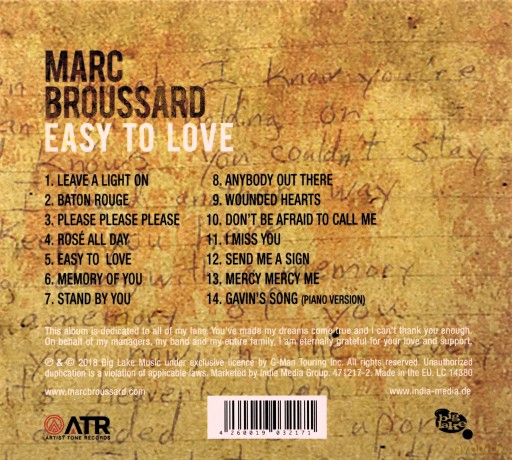 Marc Broussard: Easy To Love [CD]