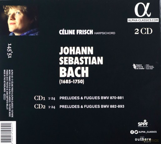 Celine Frisch: J.S. Bach: The Well-Tempered Clavier Book 2 [2CD]
