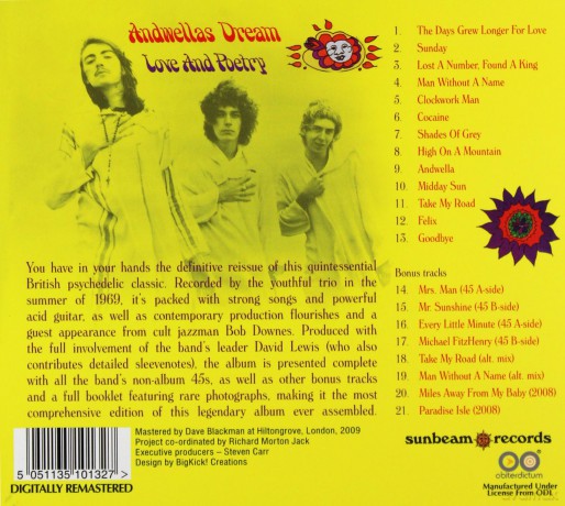 Andwellas Dream: Love And Poetry [CD]