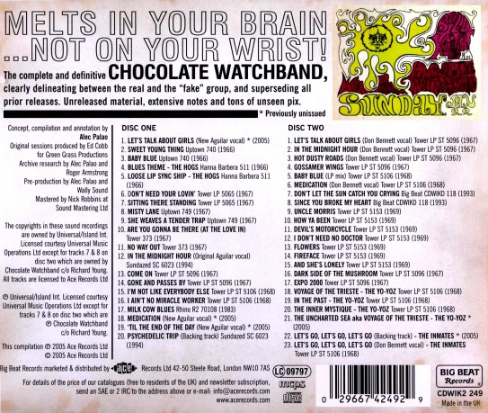 Chocolate Watchband: Melts In Your Brain Not On Your Wris [2CD]