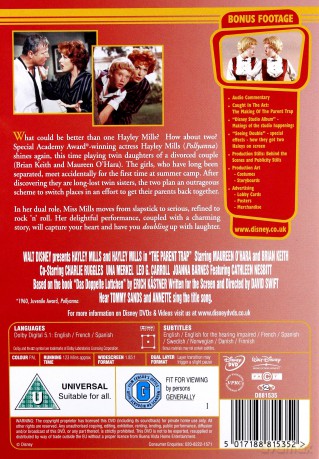 The Parent Trap (Rodzice, miejcie się na baczności) (Disney) [DVD]