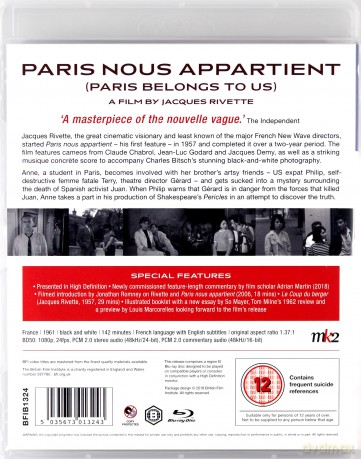 Paris Nous Appartient (Paryż należy do nas) [Blu-Ray]