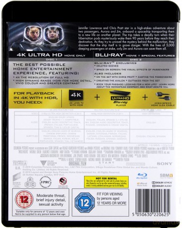 Passengers (Pasażerowie) [Blu-Ray 4K]+[Blu-Ray]