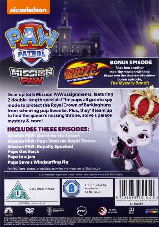Paw Patrol: Mission Paw [DVD]
