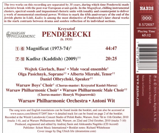 Warsaw Powit: Pendereckimagnificat [CD]