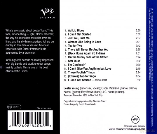 Lester Young: Peterson/Lester Young Meets [CD]