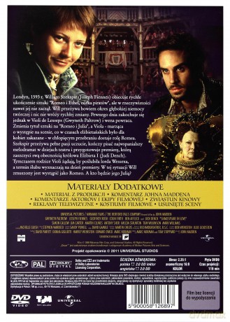 Zakochany Szekspir (Wielka Kolekcja Filmowa) [DVD]