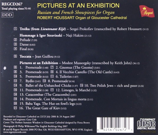 Robert Houssart Organ: Pictures At An Exhibition [CD]