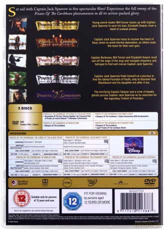 Pirates Of The Caribbean 1-5 Boxset [5DVD]