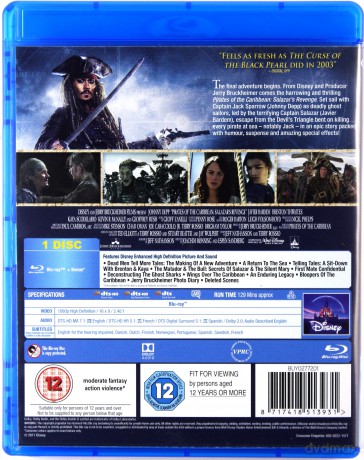 Pirates Of The Caribbean: Salazars Revenge (Piraci z Karaibów. Zemsta Salazara) (Disney) [Blu-Ray]