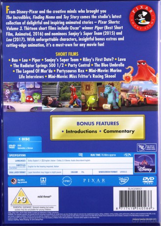 Pixar Shorts - Vol 3 [DVD]
