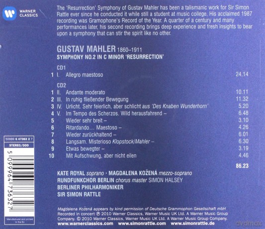 Sir Simon Rattle: Symphony No 2 [2CD]