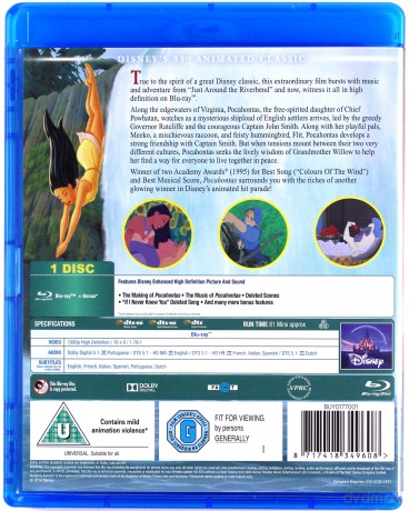 Pocahontas (Disney) [Blu-Ray]