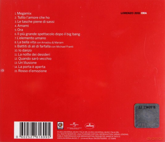 Jovanotti: Ora [CD]
