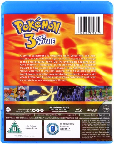 Pokemon 3: The Movie (Zaklęcie Unown) [Blu-Ray]
