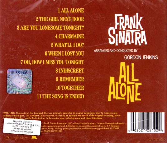 Frank Sinatra: All Alone [CD]