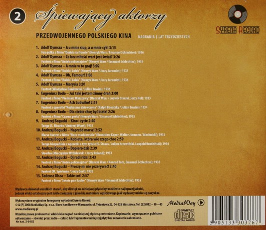 Syrena Record 2: Śpiewający aktorzy przedwojennego polskiego kina [CD]