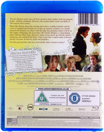 Pride & Prejudice (Duma i uprzedzenie) [Blu-Ray]