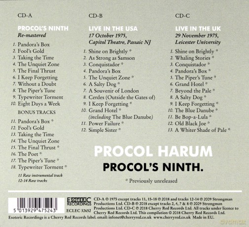 Procol Harum: Procols Ninth (Remastered & Expanded) [3CD]