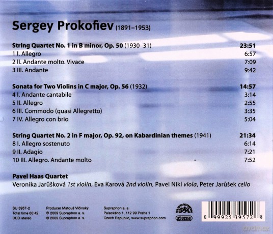 Pavel Haas Quartet: Prokofiev - String Quartets [CD]