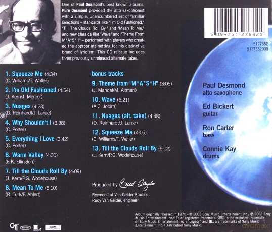 Paul Desmond: Pure Desmond [CD]