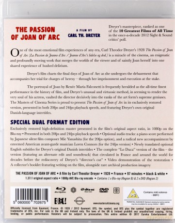 The Passion Of Joan Of Arc (Męczeństwo Joanny D'Arc) [Blu-Ray]+[2DVD]