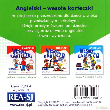 Angielski. Wesołe karteczki szkoła kształty działania [KSIĄŻKA]