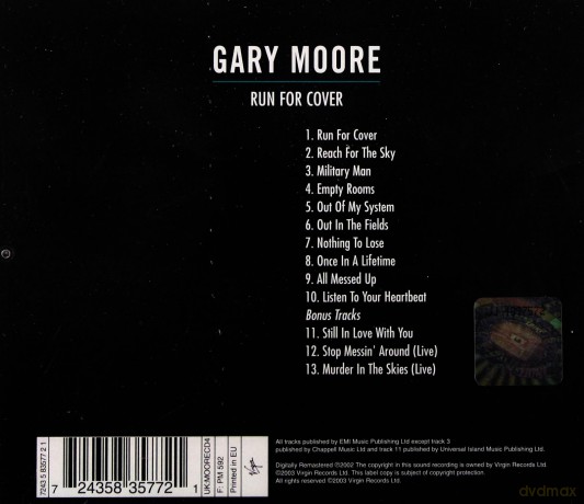 Gary Moore: Run For Cover (Remastered) [CD]