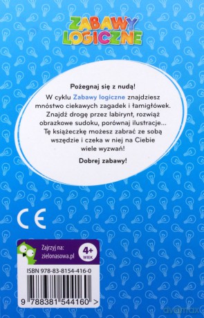 Zabawy logiczne. Zeszyt niebieski [KSIĄŻKA]