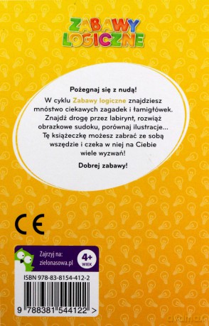 Zabawy logiczne. Zeszyt żółty [KSIĄŻKA]
