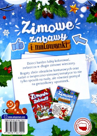 Zimowe zabawy i malowanki [KSIĄŻKA]