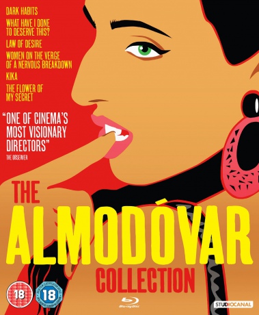 Almodovar Collection (Pośród ciemności / Czym sobie na to wszystko zasłużyłam? / Prawo pozadania / Kobiety na skraju załamania nerwowego / Kika / Kwiat mego sekretu nerwowego) [6xBlu-Ray]