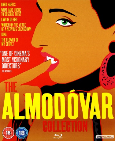 Almodovar Collection (Pośród ciemności / Czym sobie na to wszystko zasłużyłam? / Prawo pozadania / Kobiety na skraju załamania nerwowego / Kika / Kwiat mego sekretu nerwowego) [6xBlu-Ray]