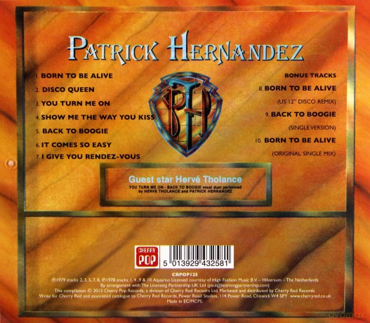Patrick Hernandez: Born To Be Alive [CD]