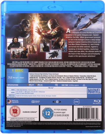 Captain America Civil War (Kapitan Ameryka: Wojna bohaterów) [Blu-Ray]