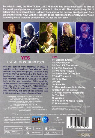 Yes: Live At Montreux 2003 [DVD]
