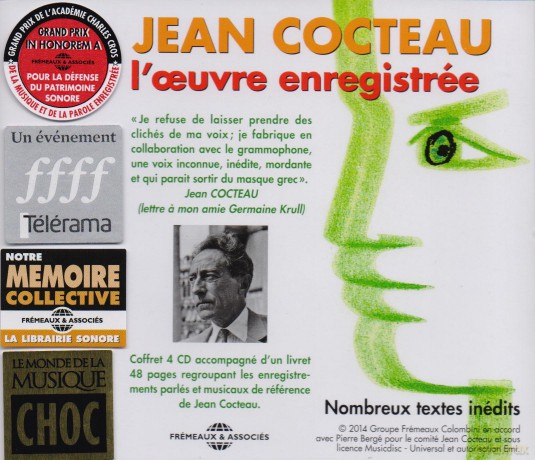 Jean Cocteau: LOeuvre Enregistree (Nombreux Textes Inedits En 4 Cd) [4CD]