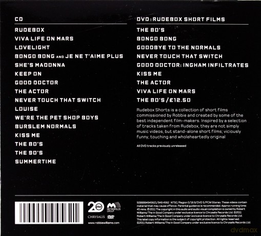 Robbie Williams: Rudebox (NTSC) (ecopack) [CD]+[DVD]