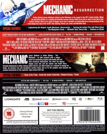 Mechanic Double Pack (The Mechanic/Mechanic: Resurrection) (Mechanik: Prawo zemsty / Mechanik: Konfrontacja) [Blu-Ray]