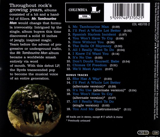 Byrds: Mr. Tambourine Man [CD]